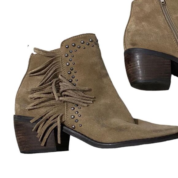 Lucky Brand Kaarina fringe studded ankle boots - Picture 2 of 6